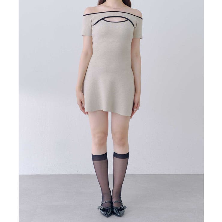 【Belle Charme】ロゴニットフレアワンピース | NICE CLAUP / OLIVE des OLIVE　OUTLET | 詳細画像8 