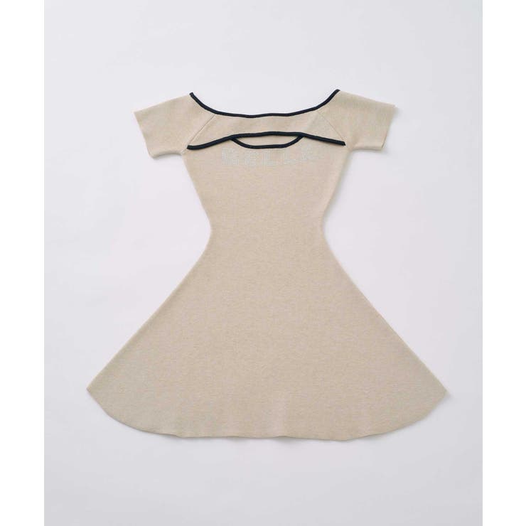 【Belle Charme】ロゴニットフレアワンピース | NICE CLAUP / OLIVE des OLIVE　OUTLET | 詳細画像2 