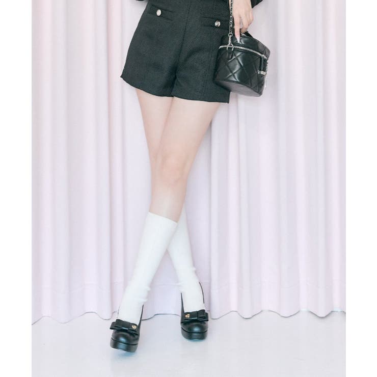 【Belle Charme】Ribbon Sock Boots | NICE CLAUP / OLIVE des OLIVE　OUTLET | 詳細画像4 