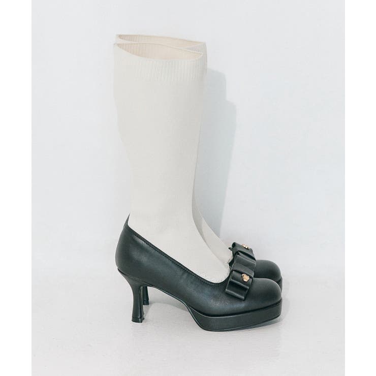 【Belle Charme】Ribbon Sock Boots | NICE CLAUP / OLIVE des OLIVE　OUTLET | 詳細画像8 