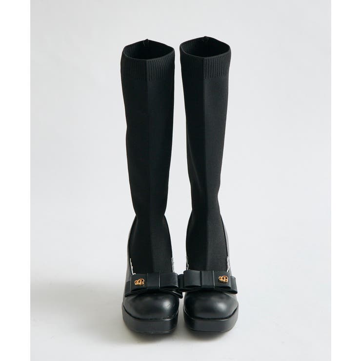 【Belle Charme】Ribbon Sock Boots | NICE CLAUP / OLIVE des OLIVE　OUTLET | 詳細画像14 