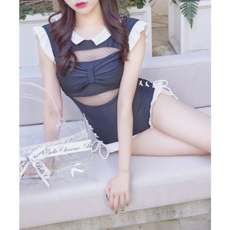 【Belle Charme】ビッグリボンワンピースSwimwear | NICE CLAUP / OLIVE des OLIVE　OUTLET | 詳細画像4 