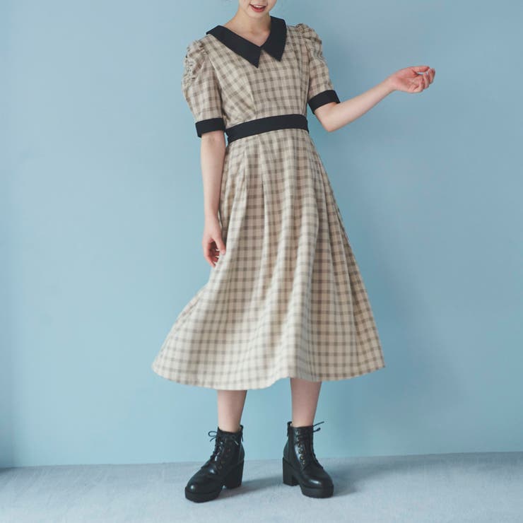 配色パワショルチェックワンピース 品番 Olow Olive Des Olive Outlet オリーブデオリーブアウトレット のレディースファッション通販 Shoplist ショップリスト