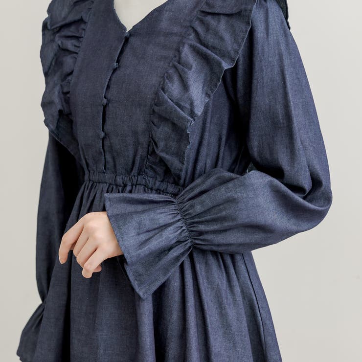 デニムフリルチュニックワンピース 品番 Olow Olive Des Olive Outlet オリーブデオリーブアウトレット のレディースファッション通販 Shoplist ショップリスト