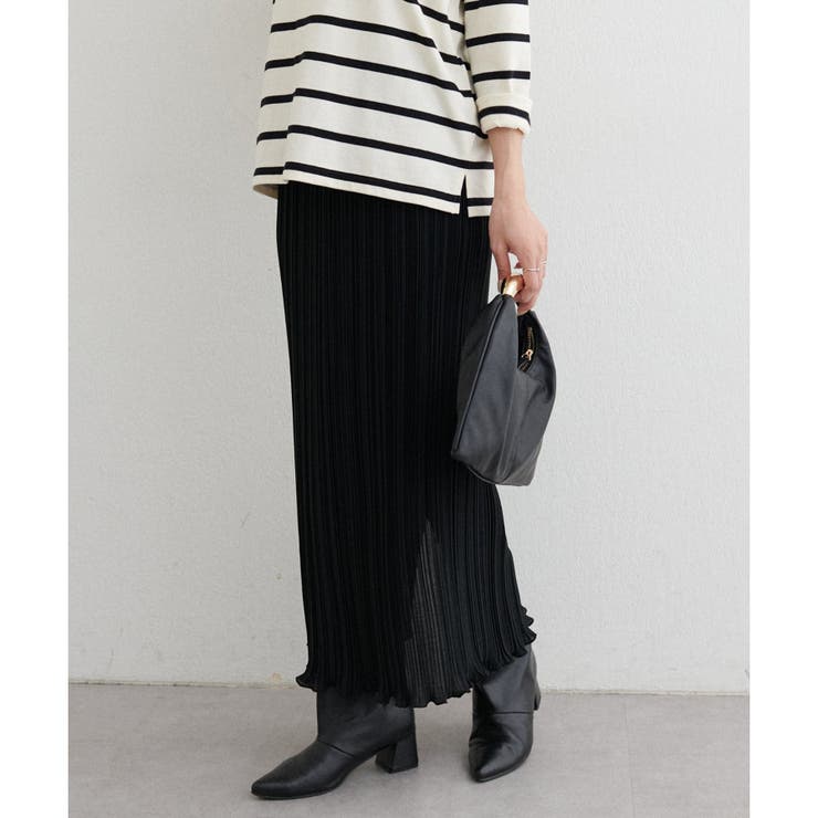 ブラック | 【LARUTA】プリーツタイトスカート | NICE CLAUP / OLIVE des OLIVE　OUTLET