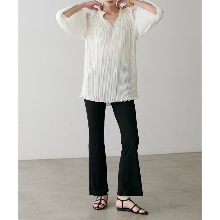 【LARUTA】美しいシルエットリブパンツ | NICE CLAUP / OLIVE des OLIVE　OUTLET | 詳細画像9 