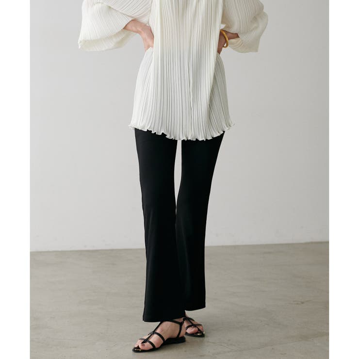 【LARUTA】美しいシルエットリブパンツ | NICE CLAUP / OLIVE des OLIVE　OUTLET | 詳細画像5 