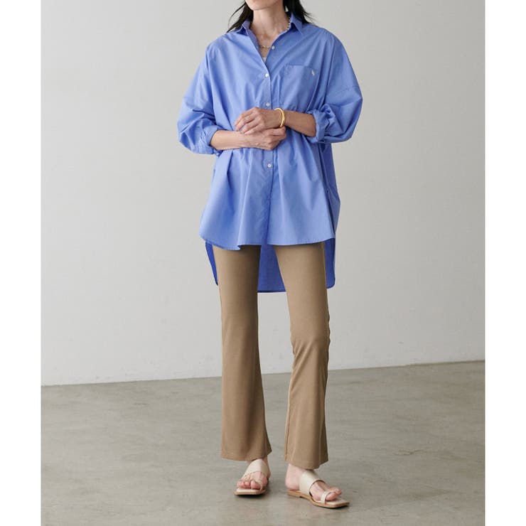 【LARUTA】美しいシルエットリブパンツ | NICE CLAUP / OLIVE des OLIVE　OUTLET | 詳細画像1 