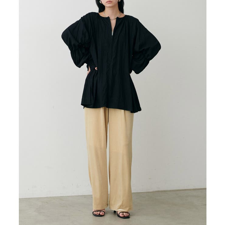 【LARUTA】サイドライン切替ベロアパンツ | NICE CLAUP / OLIVE des OLIVE　OUTLET | 詳細画像2 