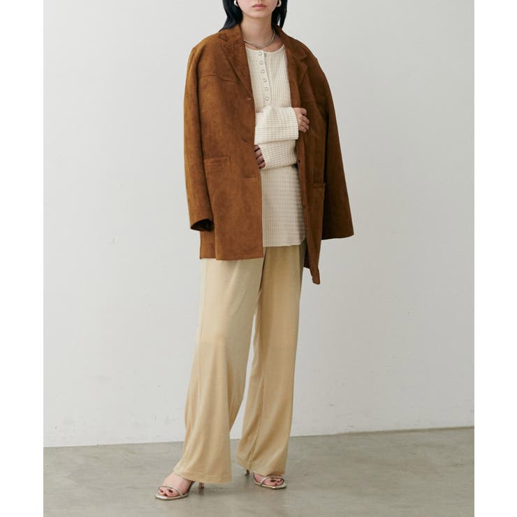 【LARUTA】サイドライン切替ベロアパンツ | NICE CLAUP / OLIVE des OLIVE　OUTLET | 詳細画像8 