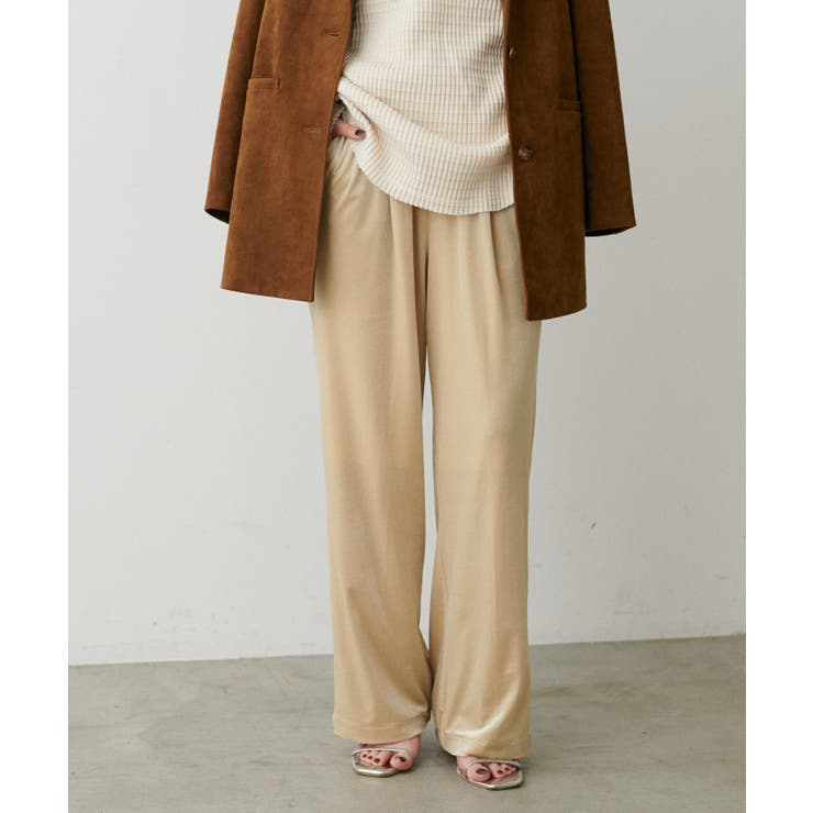 【LARUTA】サイドライン切替ベロアパンツ | NICE CLAUP / OLIVE des OLIVE　OUTLET | 詳細画像9 