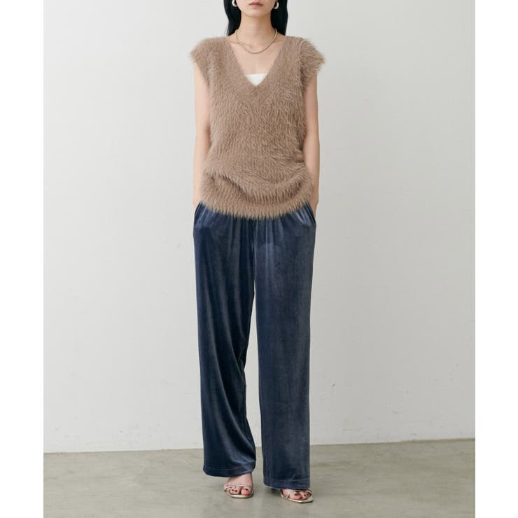 【LARUTA】サイドライン切替ベロアパンツ | NICE CLAUP / OLIVE des OLIVE　OUTLET | 詳細画像16 