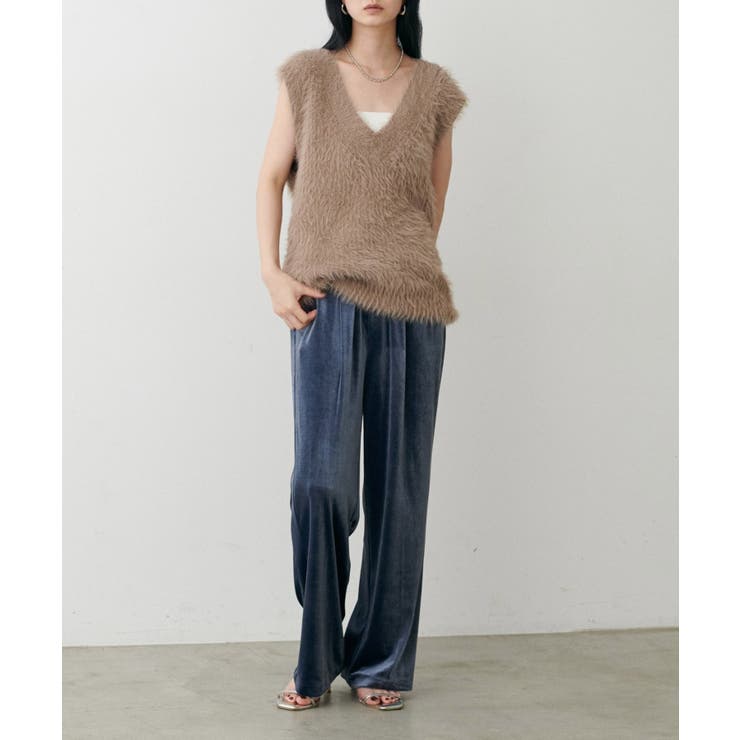 【LARUTA】サイドライン切替ベロアパンツ | NICE CLAUP / OLIVE des OLIVE　OUTLET | 詳細画像17 