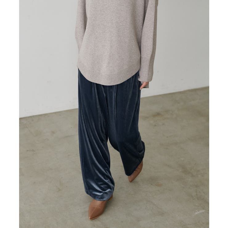 【LARUTA】サイドライン切替ベロアパンツ | NICE CLAUP / OLIVE des OLIVE　OUTLET | 詳細画像25 