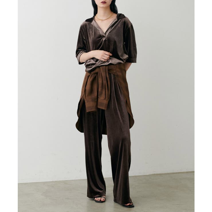 【LARUTA】サイドライン切替ベロアパンツ | NICE CLAUP / OLIVE des OLIVE　OUTLET | 詳細画像29 