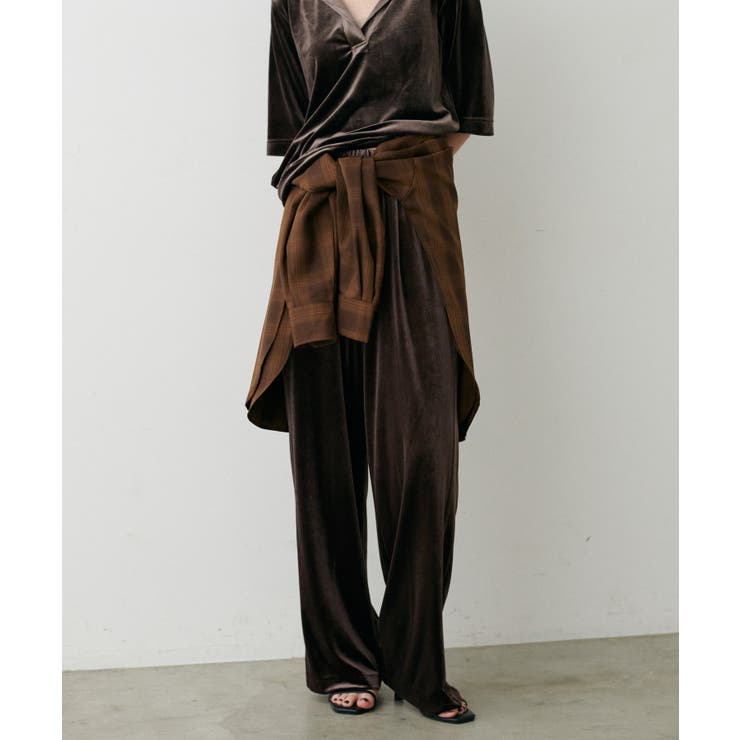 【LARUTA】サイドライン切替ベロアパンツ | NICE CLAUP / OLIVE des OLIVE　OUTLET | 詳細画像31 