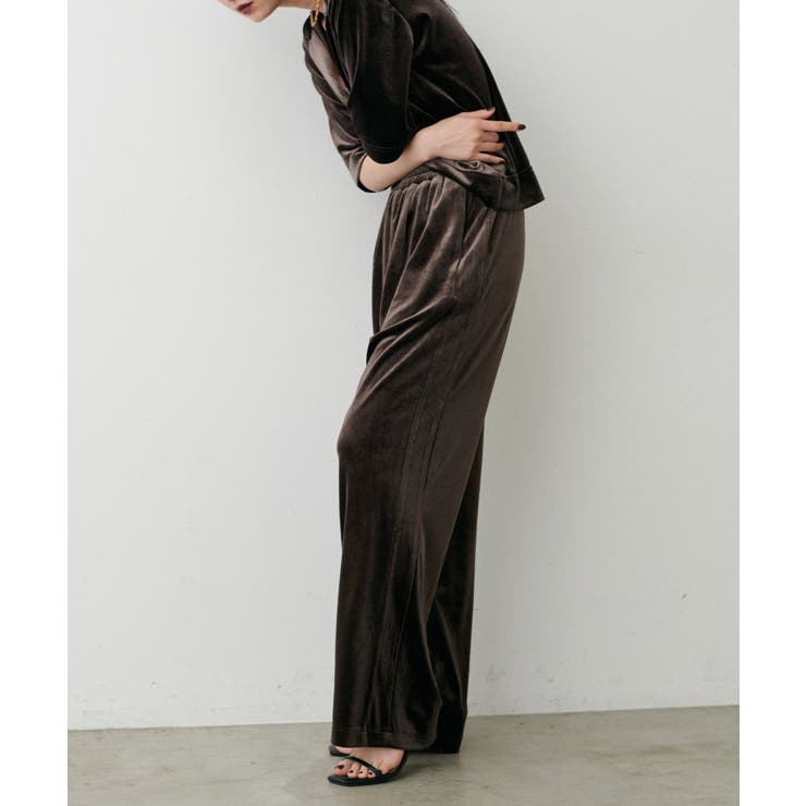 【LARUTA】サイドライン切替ベロアパンツ | NICE CLAUP / OLIVE des OLIVE　OUTLET | 詳細画像35 