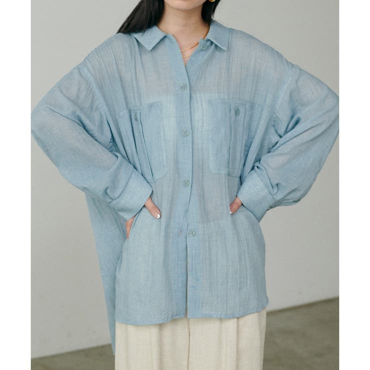 【LARUTA】シアーサファリポケット付きシャツ | NICE CLAUP / OLIVE des OLIVE　OUTLET | 詳細画像50 