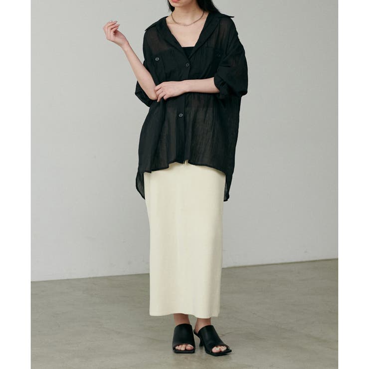 【LARUTA】シアーサファリポケット付きシャツ | NICE CLAUP / OLIVE des OLIVE　OUTLET | 詳細画像29 