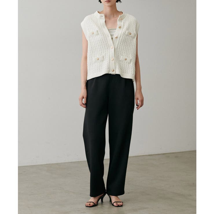 【LARUTA】モールクルーニットベスト | NICE CLAUP / OLIVE des OLIVE　OUTLET | 詳細画像2 