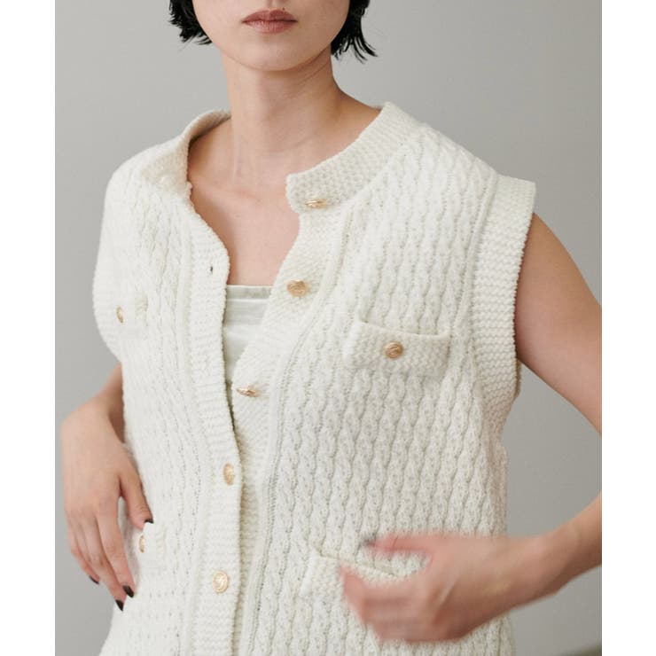 【LARUTA】モールクルーニットベスト | NICE CLAUP / OLIVE des OLIVE　OUTLET | 詳細画像6 