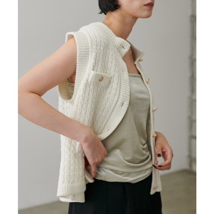 【LARUTA】モールクルーニットベスト | NICE CLAUP / OLIVE des OLIVE　OUTLET | 詳細画像7 