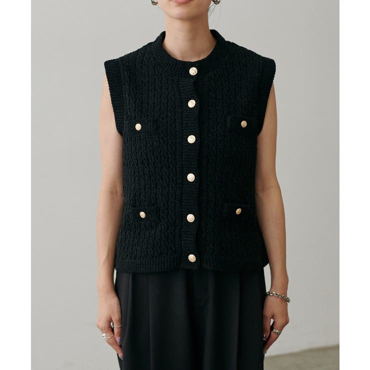 【LARUTA】モールクルーニットベスト | NICE CLAUP / OLIVE des OLIVE　OUTLET | 詳細画像9 