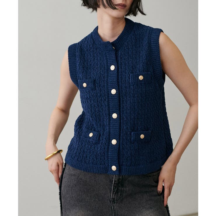 【LARUTA】モールクルーニットベスト | NICE CLAUP / OLIVE des OLIVE　OUTLET | 詳細画像21 