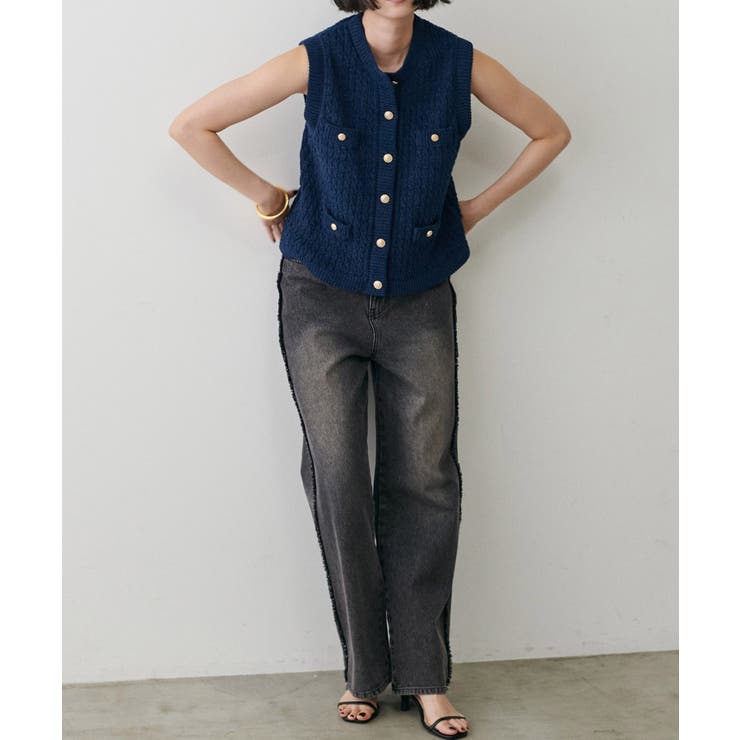 【LARUTA】モールクルーニットベスト | NICE CLAUP / OLIVE des OLIVE　OUTLET | 詳細画像23 