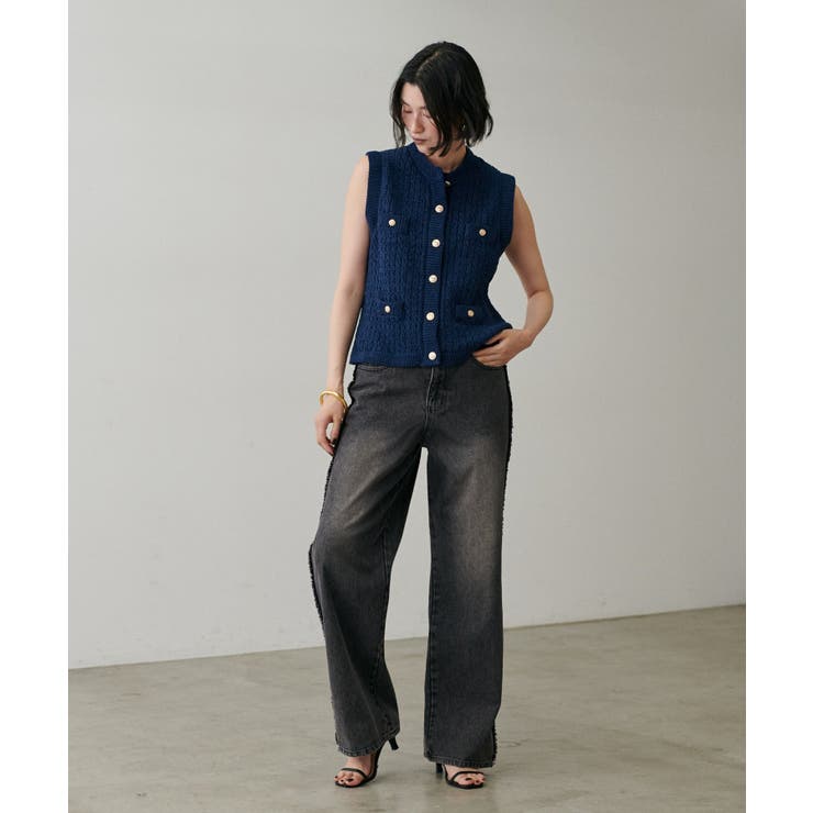 【LARUTA】モールクルーニットベスト | NICE CLAUP / OLIVE des OLIVE　OUTLET | 詳細画像25 