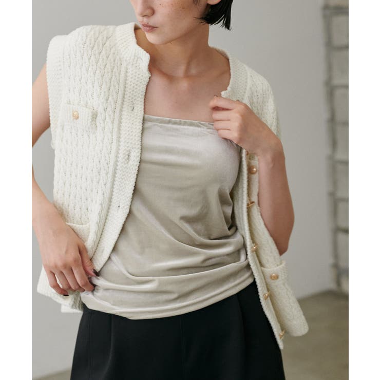 【LARUTA】カップ付きベロアキャミ | NICE CLAUP / OLIVE des OLIVE　OUTLET | 詳細画像24 