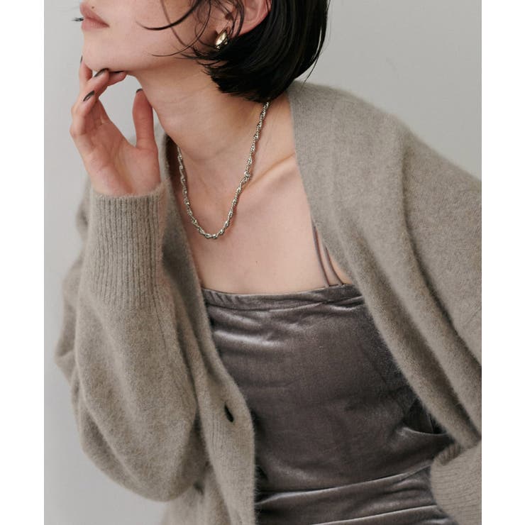 グレー系 | 【LARUTA】カップ付きベロアキャミ | NICE CLAUP / OLIVE des OLIVE　OUTLET