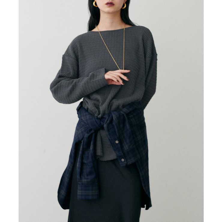 【LARUTA】長袖ワッフルカットソーTee | NICE CLAUP / OLIVE des OLIVE　OUTLET | 詳細画像8 