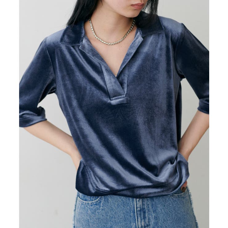 【LARUTA】ベロアポロシャツプルオーバー | NICE CLAUP / OLIVE des OLIVE　OUTLET | 詳細画像11 