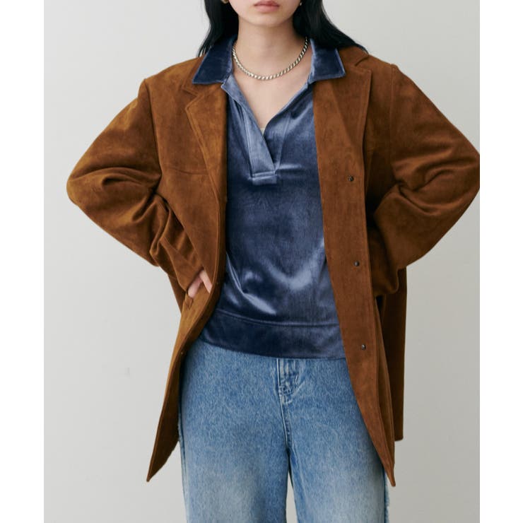 【LARUTA】ベロアポロシャツプルオーバー | NICE CLAUP / OLIVE des OLIVE　OUTLET | 詳細画像14 