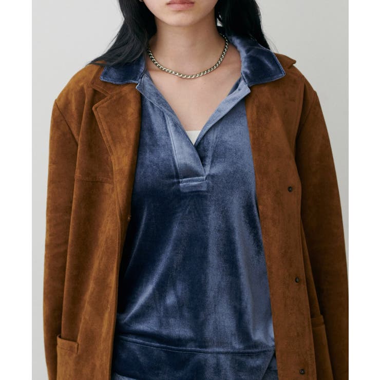 【LARUTA】ベロアポロシャツプルオーバー | NICE CLAUP / OLIVE des OLIVE　OUTLET | 詳細画像15 