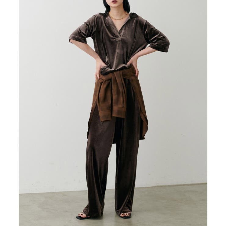 【LARUTA】ベロアポロシャツプルオーバー | NICE CLAUP / OLIVE des OLIVE　OUTLET | 詳細画像17 