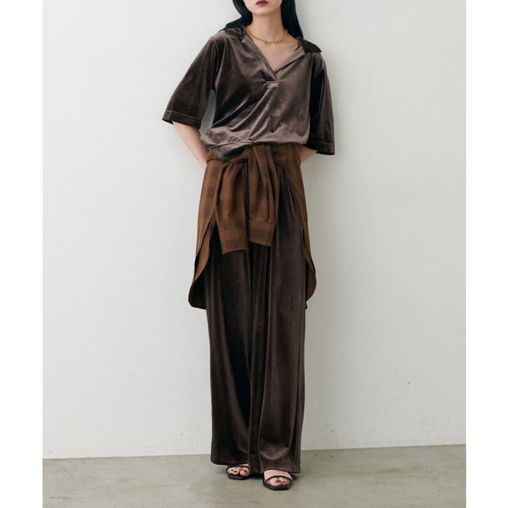 【LARUTA】ベロアポロシャツプルオーバー | NICE CLAUP / OLIVE des OLIVE　OUTLET | 詳細画像18 