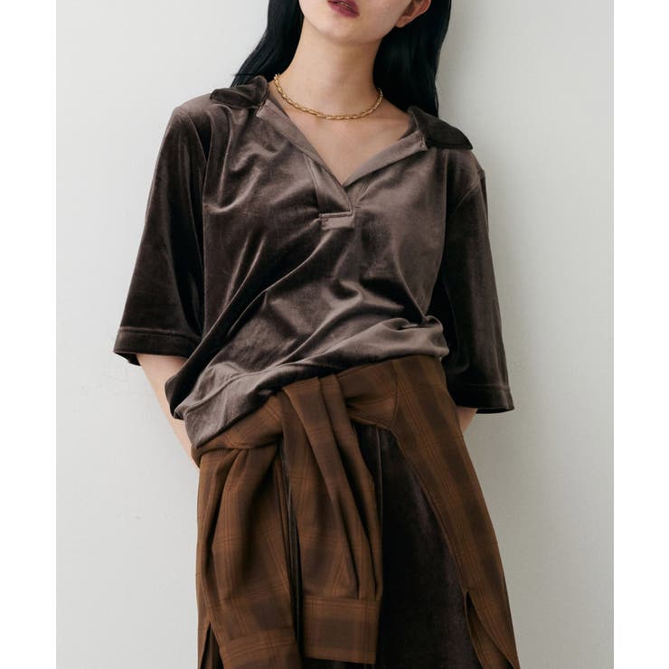 【LARUTA】ベロアポロシャツプルオーバー | NICE CLAUP / OLIVE des OLIVE　OUTLET | 詳細画像19 