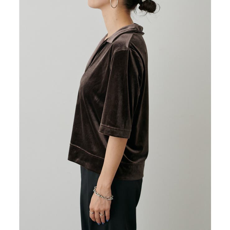 【LARUTA】ベロアポロシャツプルオーバー | NICE CLAUP / OLIVE des OLIVE　OUTLET | 詳細画像23 