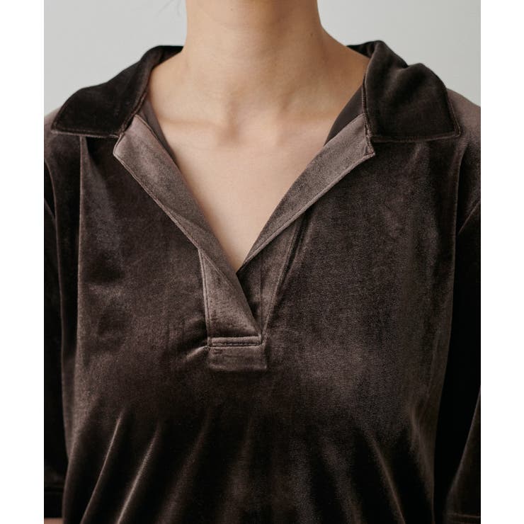 【LARUTA】ベロアポロシャツプルオーバー | NICE CLAUP / OLIVE des OLIVE　OUTLET | 詳細画像25 