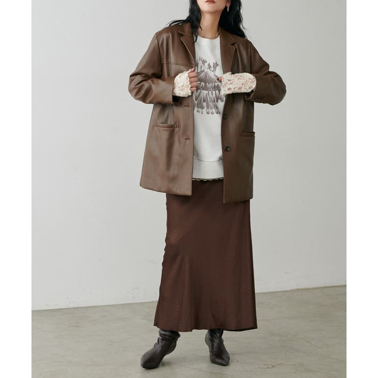 【LARUTA】グラフィックロゴ裏毛プルオーバー | NICE CLAUP / OLIVE des OLIVE　OUTLET | 詳細画像6 