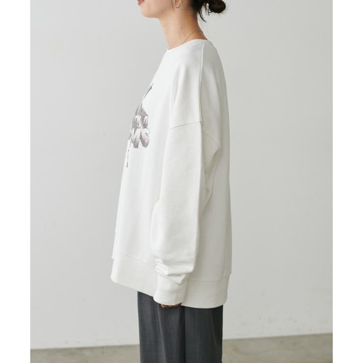 【LARUTA】グラフィックロゴ裏毛プルオーバー | NICE CLAUP / OLIVE des OLIVE　OUTLET | 詳細画像13 