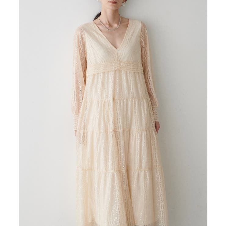 【LARUTA】レース切替ロングワンピース | NICE CLAUP / OLIVE des OLIVE　OUTLET | 詳細画像3 