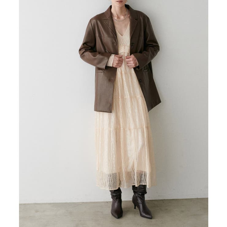 【LARUTA】レース切替ロングワンピース | NICE CLAUP / OLIVE des OLIVE　OUTLET | 詳細画像7 