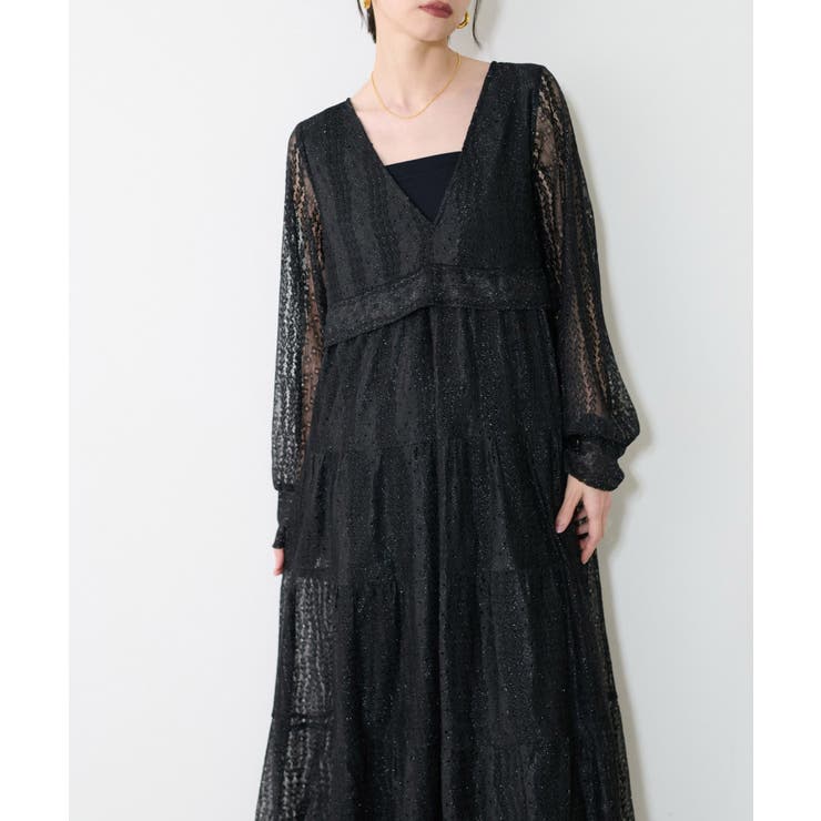 【LARUTA】レース切替ロングワンピース | NICE CLAUP / OLIVE des OLIVE　OUTLET | 詳細画像8 