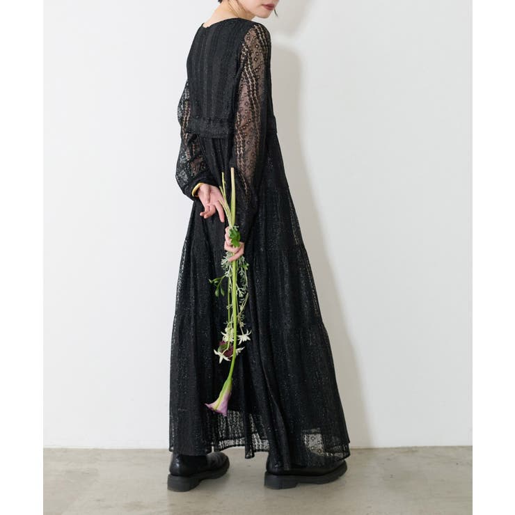 【LARUTA】レース切替ロングワンピース | NICE CLAUP / OLIVE des OLIVE　OUTLET | 詳細画像9 