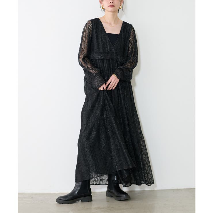 【LARUTA】レース切替ロングワンピース | NICE CLAUP / OLIVE des OLIVE　OUTLET | 詳細画像10 