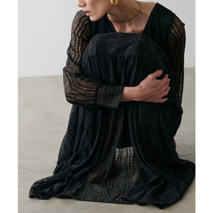 【LARUTA】レース切替ロングワンピース | NICE CLAUP / OLIVE des OLIVE　OUTLET | 詳細画像30 