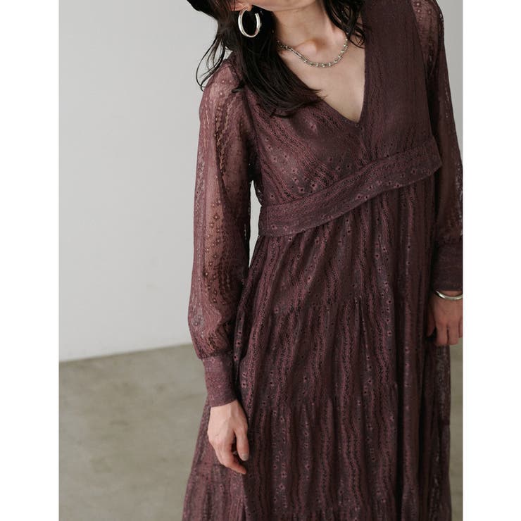 【LARUTA】レース切替ロングワンピース | NICE CLAUP / OLIVE des OLIVE　OUTLET | 詳細画像34 